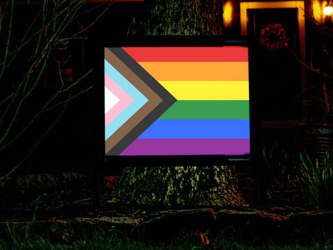 Progress Pride Flag Yardsy Sign