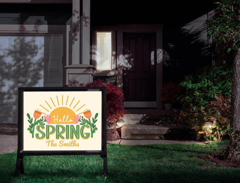 Hello Spring Sun Custom Yardsy Sign