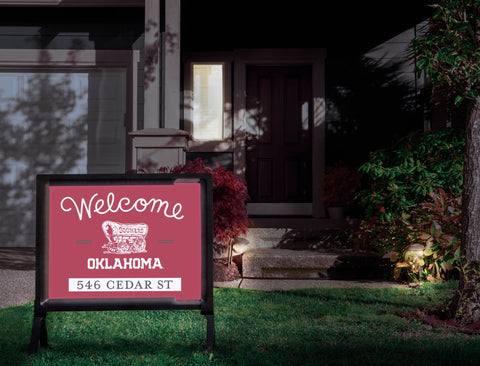 Welcome Oklahoma Custom Yardsy Sign
