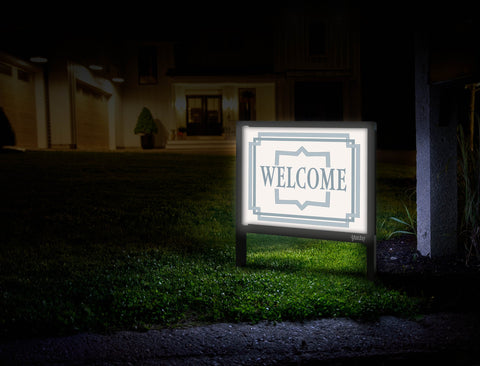 Preppy Welcome Yardsy Sign