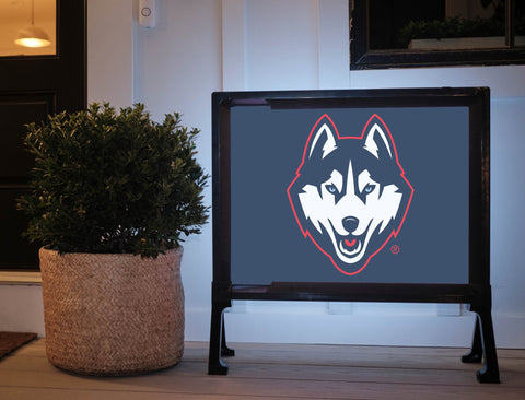 Huskies Color Block UConn Yardsy Sign