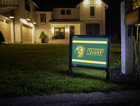 North Dakota State NDSU Bison Head Green Yardsy Sign