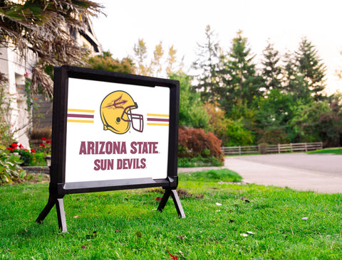 Arizona State Sun Devils Helmet White Yardsy Sign