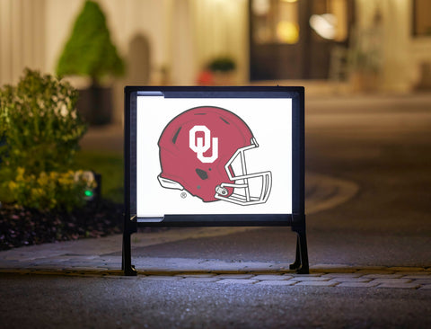 Oklahoma Helmet Mark White Yardsy Sign