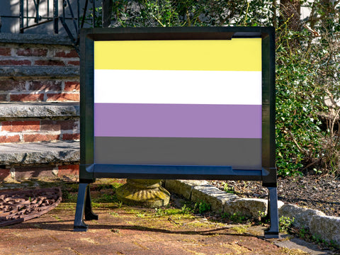 Nonbinary Pride Flag Yardsy Sign