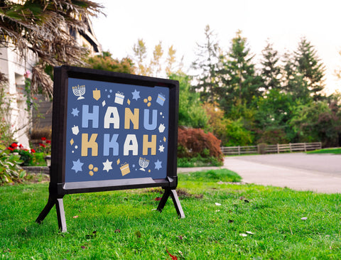 Hanukkah Lettering Yardsy Sign