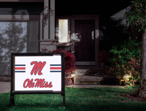 Mississippi Ole Miss M White Yardsy Sign