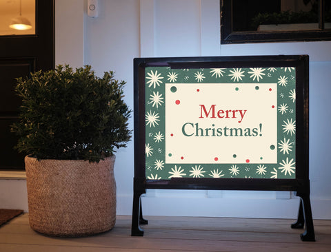 Christmas Retro Pattern Holiday Yardsy Sign