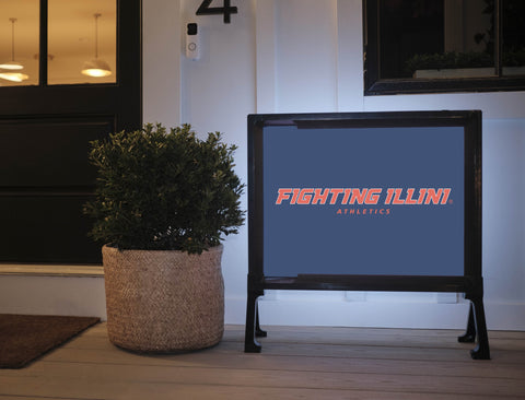 Illinois Fighting Illini Sports Mark Blue Yardsy Sign