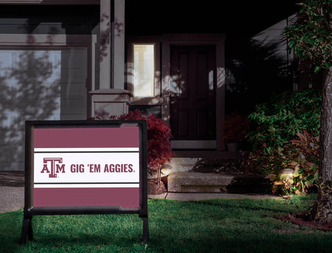 Texas A&M University Gig Em Aggies Maroon Yardsy Sign