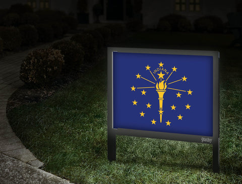Indiana Flag Yardsy Sign Walkway