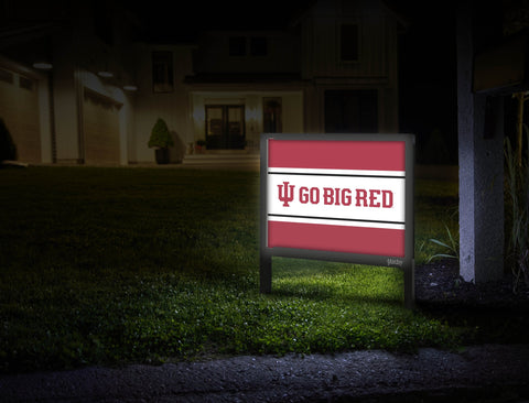 Indiana University Go Big Red Crimson Yardsy Sign V2 Mailbox