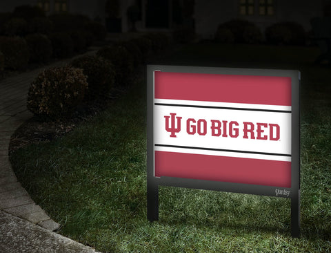 Indiana University Go Big Red Crimson Yardsy Sign V2 Walkway