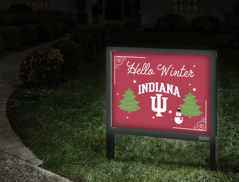Indiana University Hello Winter Yardsy Sign Walkway