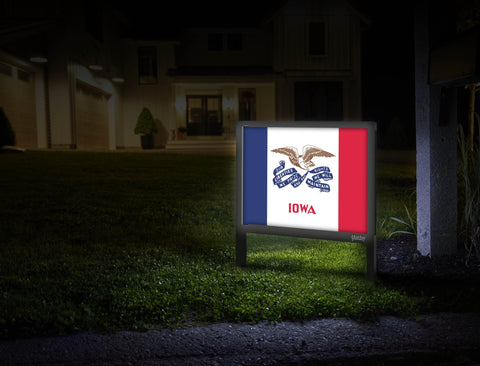 Iowa Flag Yardsy Sign Mailbox