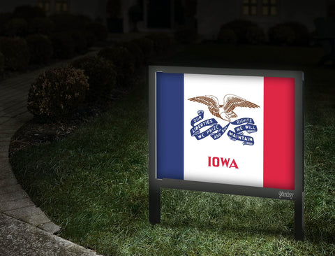 Iowa Flag Yardsy Sign Walkway