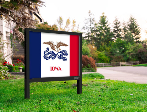 Iowa Flag Yardsy Sign Yard