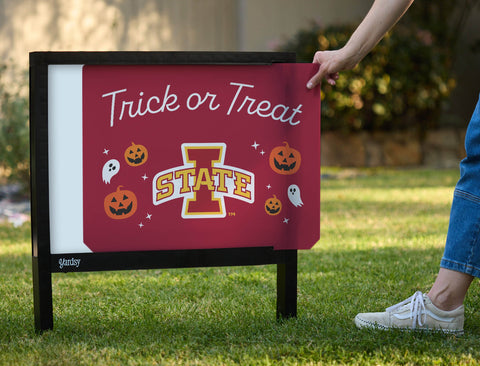 Iowa State Halloween Trick Or Treat Yardsy Sign yard sign
