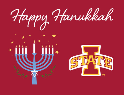 Iowa State Happy Hanukkah Yardsy Sign yard sign