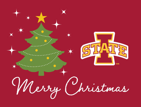 Iowa State Merry Christmas Yardsy Sign yard sign