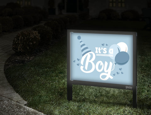 Its A Boy Yardsy Sign Walkway