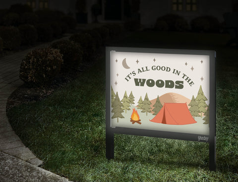 Its All Good In The Woods Yardsy Sign Walkway