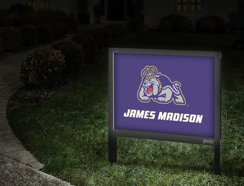 James Madison Duke Purple Yard Sign Walkway
