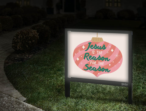 Jesus Is The Reason For The Season Yardsy Sign Walkway.Jpg
