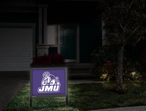 JMU Duke Dog Combo Purple And White Yardsy Sign