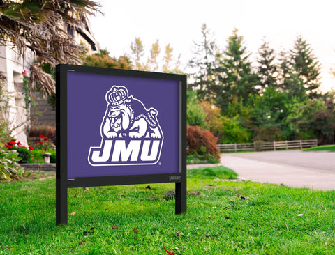 JMU Duke Dog Combo Purple And White Yardsy Sign