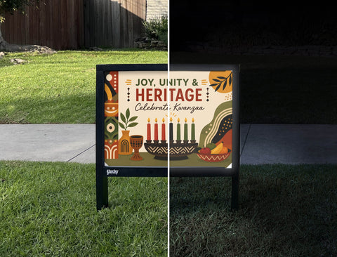 Joy, Unity, & Heritage Kwanzaa Yardsy Sign yard sign
