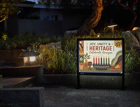 Joy, Unity, & Heritage Kwanzaa Yardsy Sign yard sign