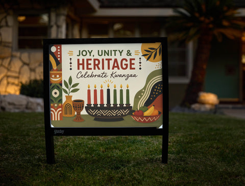 Joy, Unity, & Heritage Kwanzaa Yardsy Sign yard sign