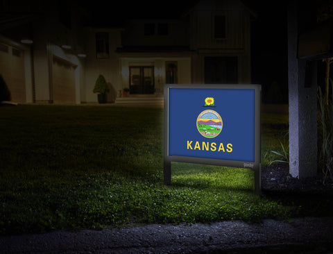 Kansas Flag Yardsy Sign Mailbox