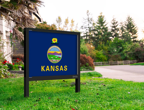 Kansas Flag Yardsy Sign Yard