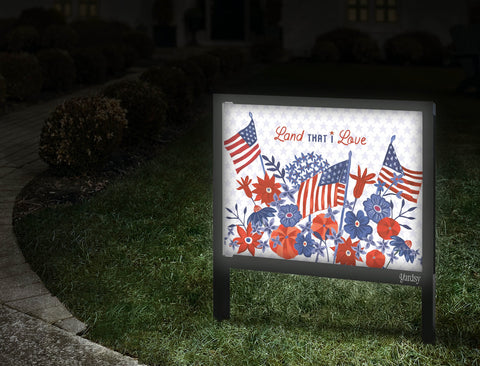 Land That I Love Yardsy Sign Walkway.Jpg