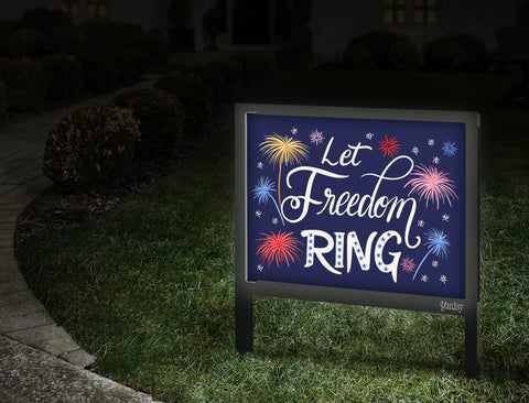 Let Freedom Ring Yardsy Sign Walkway