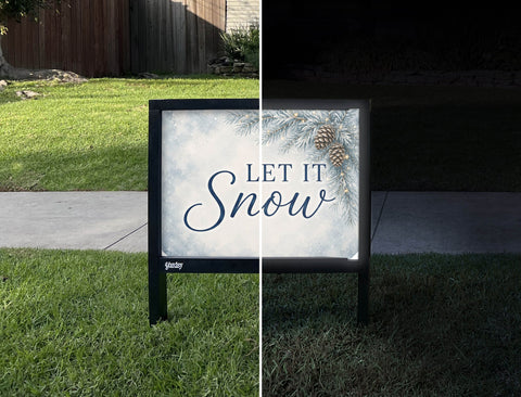 Let It Snow Traditional Yardsy Sign yard sign