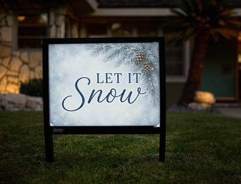 Let It Snow Traditional Yardsy Sign yard sign