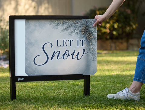 Let It Snow Traditional Yardsy Sign yard sign