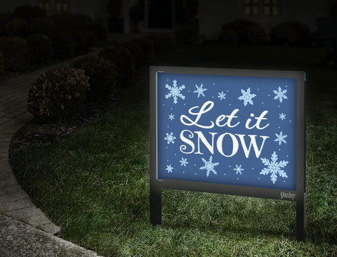 Let It Snow Yardsy Sign Walkway