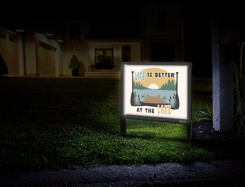 Life Is Better At The Lake Yardsy Sign Mailbox