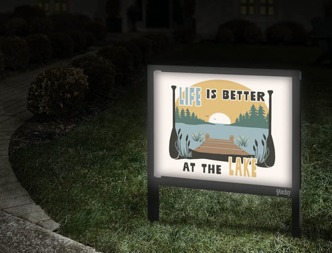 Life Is Better At The Lake Yardsy Sign Walkway
