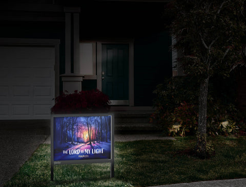Lord Is My Light Yardsy Sign Front Door.Jpg