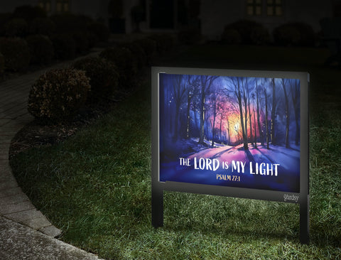 Lord Is My Light Yardsy Sign Walkway.Jpg