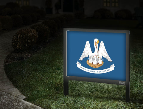 Louisiana Flag Yardsy Sign Walkway