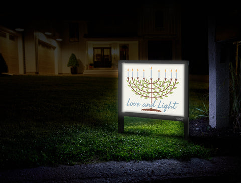 Love And Light Menorah Yeardsy Sign Mailbox