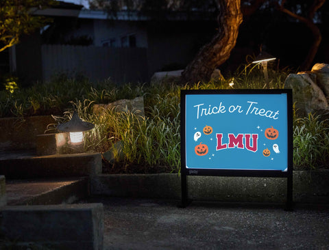 Loyola Marymount Halloween Trick Or Treat Yardsy Sign yard sign