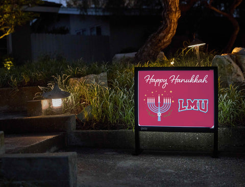 Loyola Marymount Happy Hanukkah Yardsy Sign yard sign