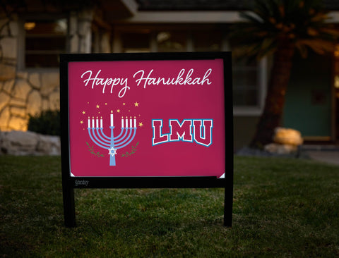 Loyola Marymount Happy Hanukkah Yardsy Sign yard sign